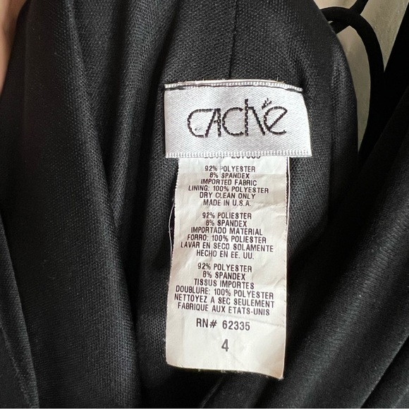 CACHE black plunge stretch banded bubble Cocktail style dress, size 4 - Picture 7 of 14